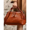 Vintage Doctor Bag for Women Soft Buffalo Leather Crossbody Purse Spacious Cowhide Shoulder Bag High-Quality Retro Handbag 2025 2