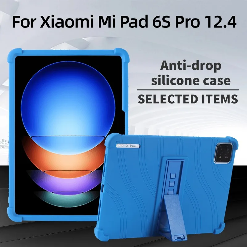 

Чехол для Xiaomi Mi Pad 6S Pro 12,4, ударопрочный чехол для планшета Teclast, мягкий силиконовый защитный чехол с подставкой