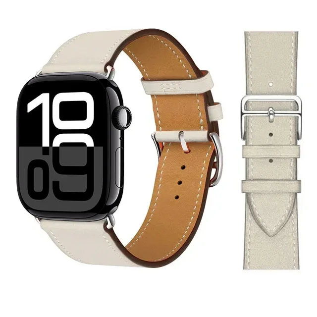 Elegant Leather Strap for Apple Watch - Business Bracelet Edition