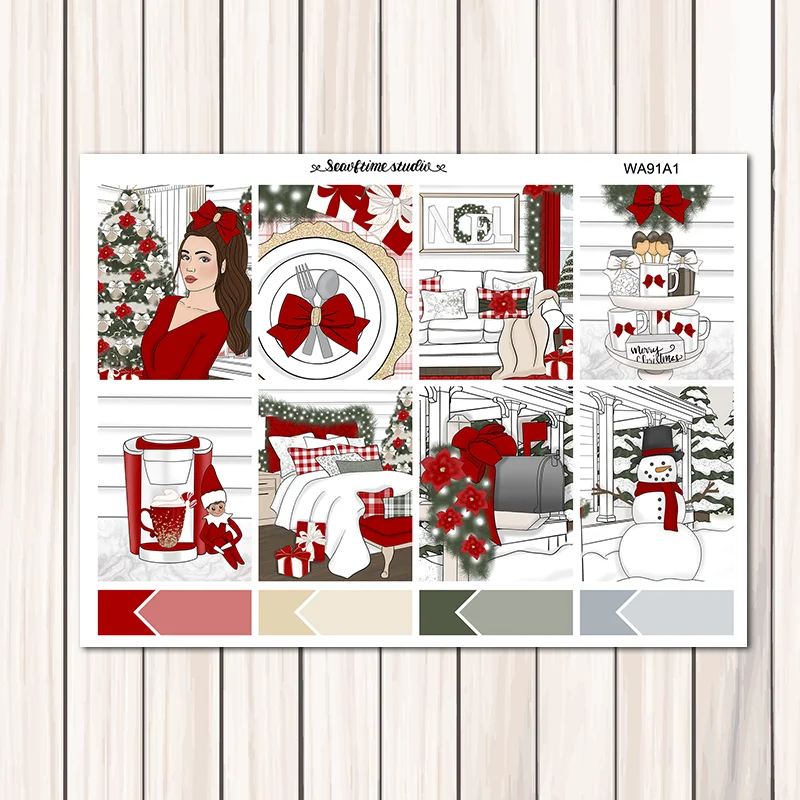 

Original Sticker 7sheets Christmas Weekly List Label Decorative Stickers DIY Planners Erin Condren Sticker Scrapbooking Album