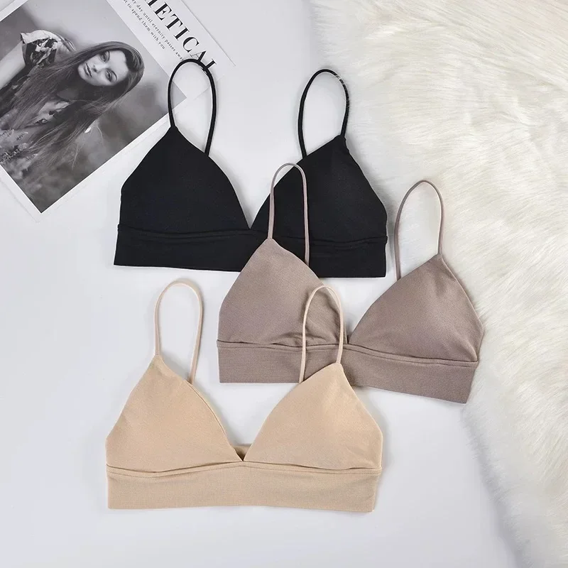 New Summer Women Bra French Triangle Tube Top Sexy Seamless Bras Camisole Wireless Backless Lingerie Bralette women lingerie bra,women tube tops