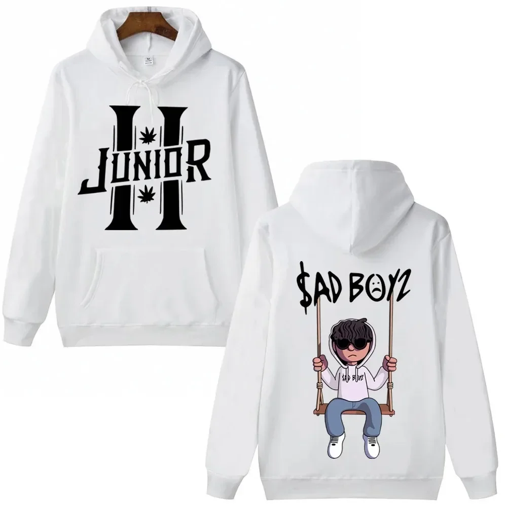 Junior H Sad Boyz 남녀공용 후디, 하라주쿠 힙합 풀오버 상의, 맨투맨 음악 팬 선물