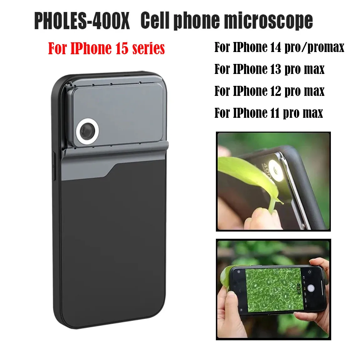 400X Optical Lens Smartphone Microscope for Microworld Kids