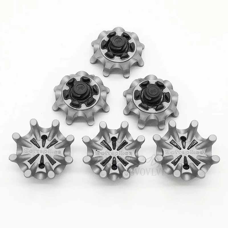 14Pcs/lot Golf Shoes Spikes Fast Twist Studs Cleats For Replacement Golf Training Aids for Golf Football Sports Shoes Gery Black 3