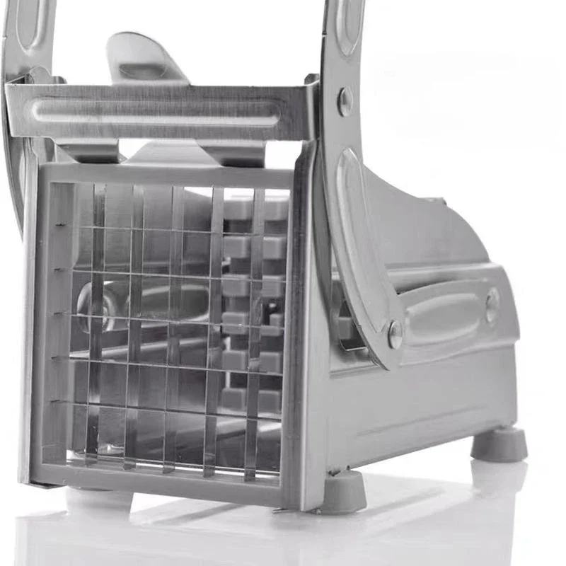 French Fry Cutter Multifunction Vegetable Fruit Chopper with 2 Stainless Steel Blades for French Fries Chips Maker Potato Slicer