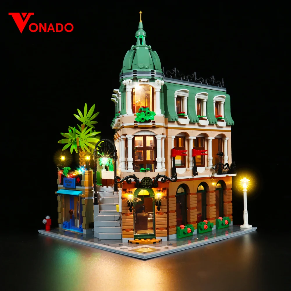 Vonado Set Di Illuminazione A Led Per Il Kit Di Luci Per Mattoni Dell'Hotel Boutique 10297 (Non Includere Il Modello) Giocattoli Leggeri Fai Da Te
