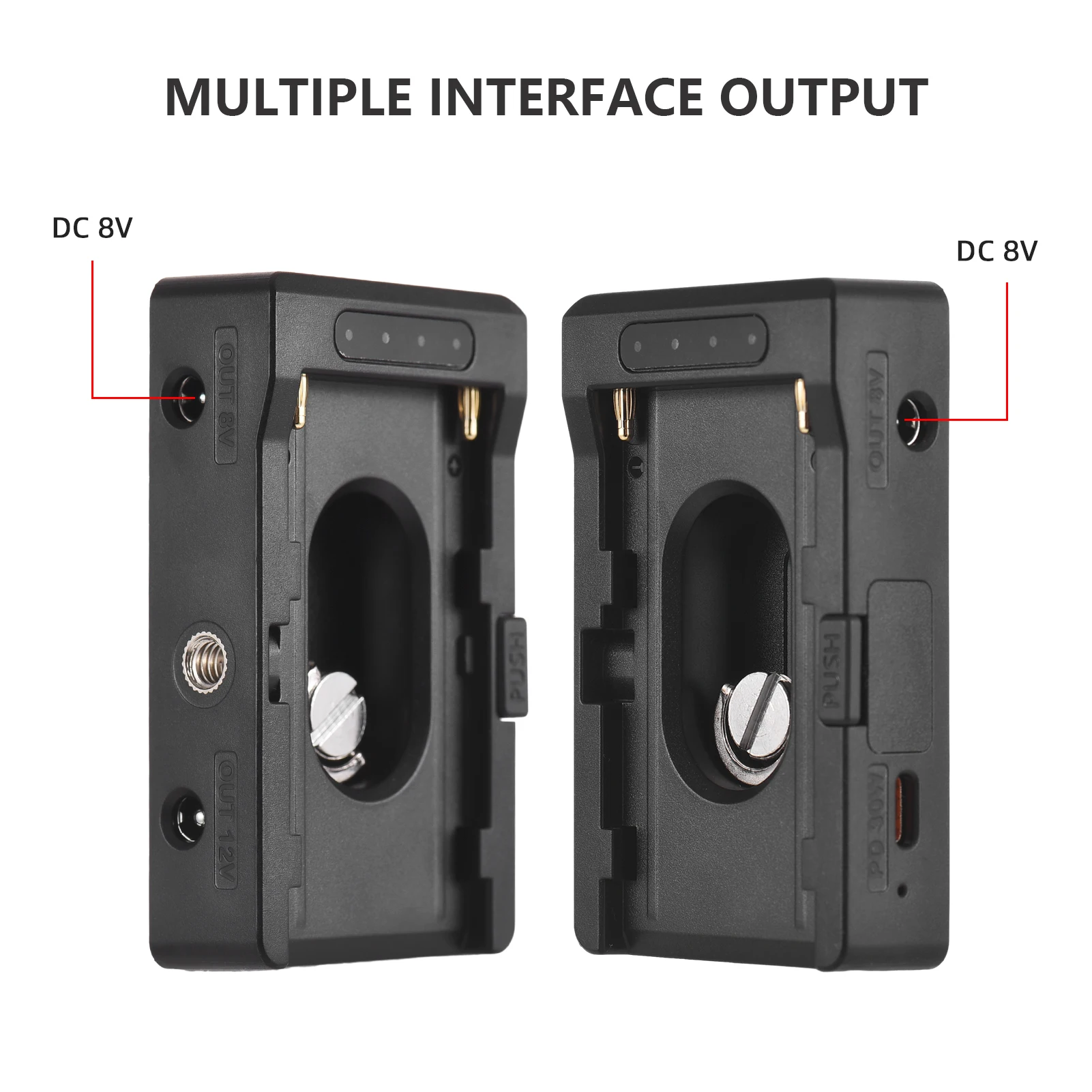 NP-F Battery Charger Battery Adapter Plate DC12V DC8V USB-C 30W PD Output 1/4In For BMPCC battery charger battery charger adapter
