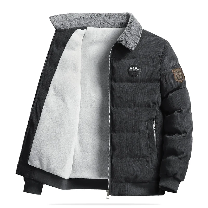 Men Casual Parka 2023 Winter New Windproof Fleece Thick Warm Jacket Parka Coat Mens Brand Outwear Fashion Fur Collar Parka Men