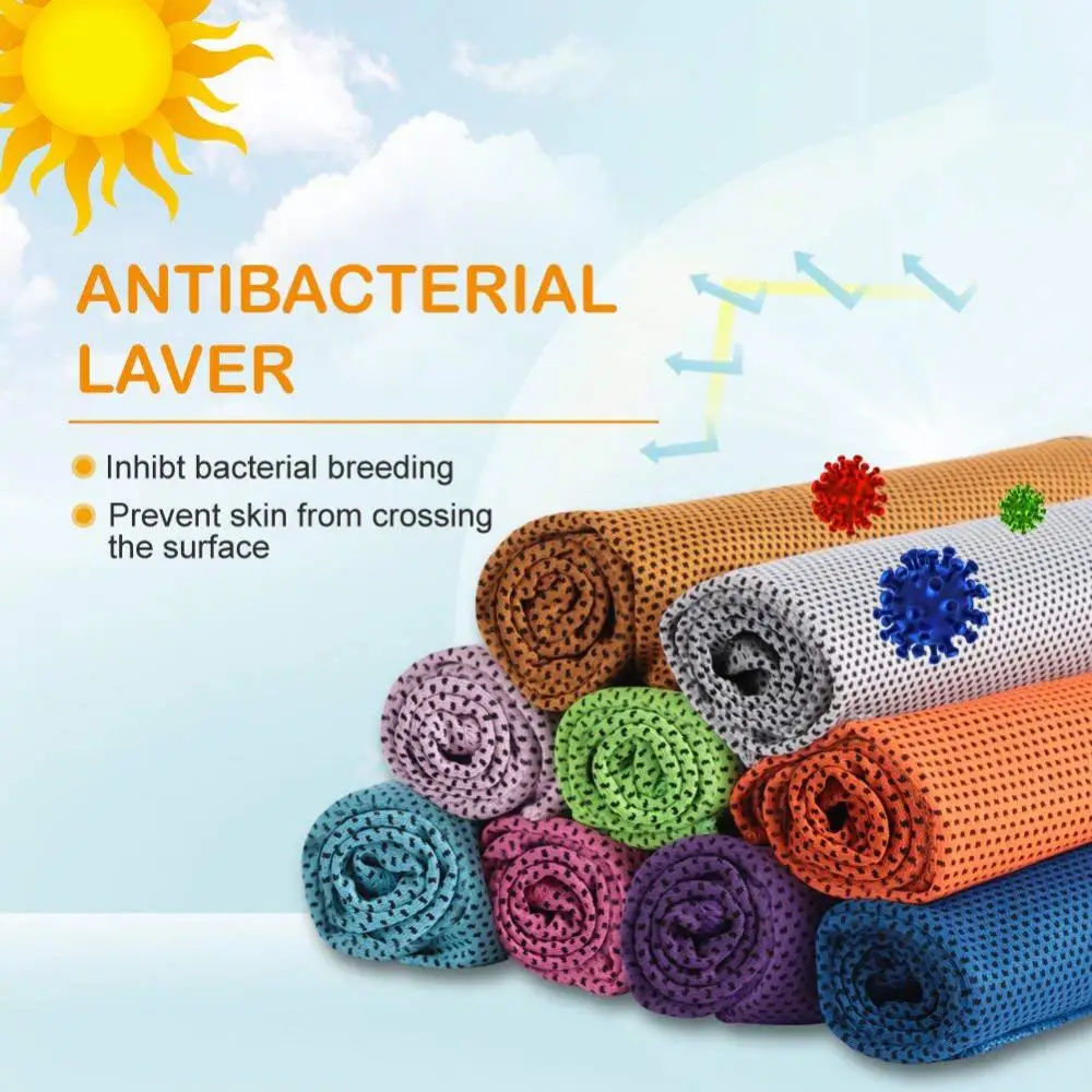 30x90cm Cooling Towel Neck Wrap Lce Sports Beach Towels Cold Microfiber Cloth for Summer Outdoor Work Yoga Golf Gym Fitness