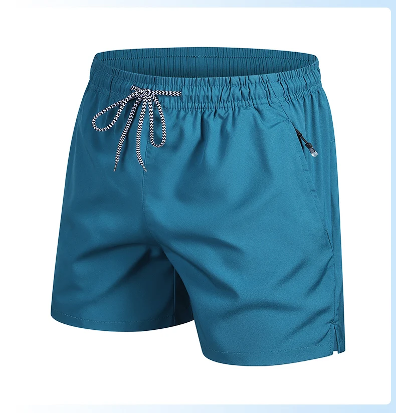 2023 neue Sommer männer Strand Shorts Strand Neue Modelle Einfarbig Mode Freizeit Bequeme Elastische Taille Doppel Taschen Cool – Detail 4