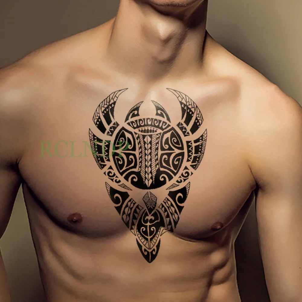 Waterdichte Tijdelijke Tattoo Sticker Tribal Totem Fake Tatto Flash Tatoo  Op Lichaam Terug Been Arm Buik Grote Maat Voor Vrouwen mannen Meisje -  AliExpress, image size:1000x1000