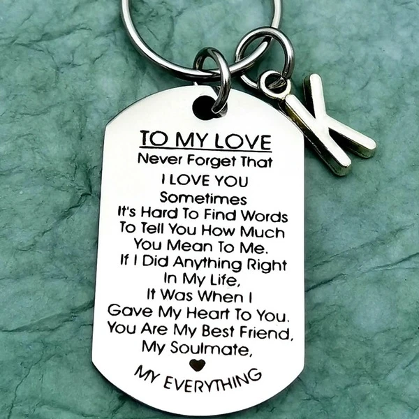 To My Love I Love You Keychain Couples Lovers Gift for Him Her Boyfriend,  Girlfriend, Husband wedding Anniversary gift