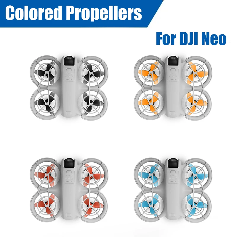Colored Propeller For DJI Neo Handheld Flight Camera Colorful Paddle Lightweight Fans Wing For DJI Neo Handheld Drone Accessorie