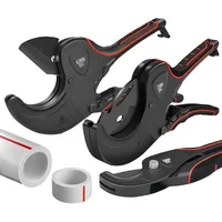 Professional Tube Scissors Pipe Cutter SK5 Blade With Treatment Ratchet Pvc/Pu/Pp/Pe Hose Pipe Shears Electric Line Hand Tools 2