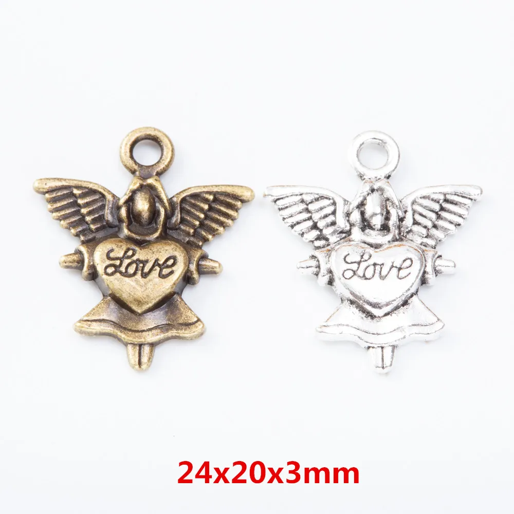 

40pcs angel Craft Supplies Charms Pendants for DIY Crafting Jewelry Findings Making Accessory 1240