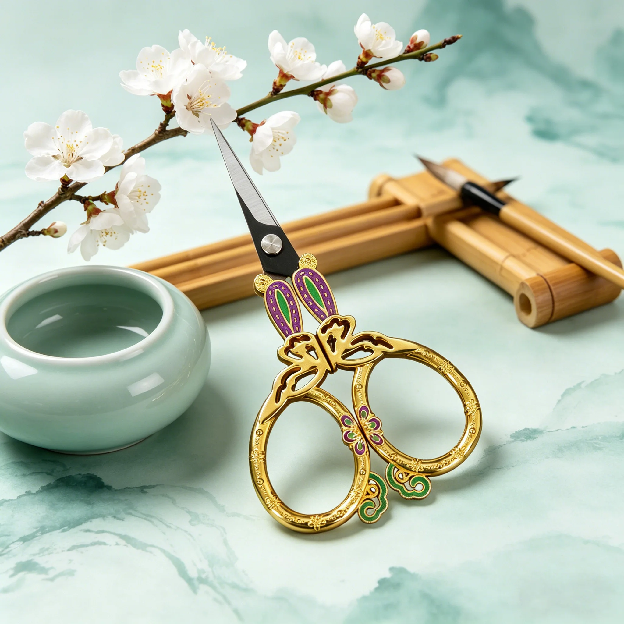 1/2PCS, 새로운 클래식 자수 가위 미용 가위 전문 재단사 가위 사무용 가위 DIY 바느질 도구 스타일링 도구