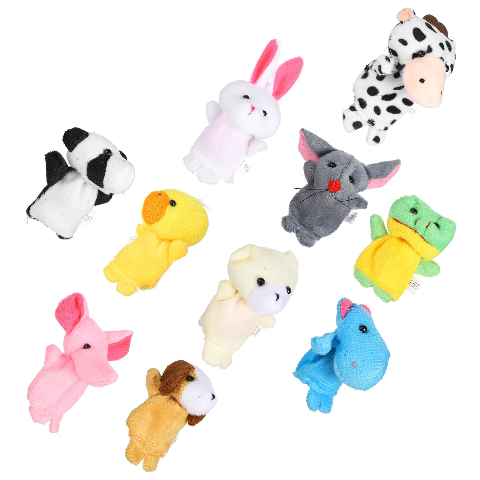 10Pcs 동물 손가락 인형 부드러운 플란넬 어린이 손가락 커버 창의적 인터랙티브 어린이 장난감 어린이 재미있는 학습