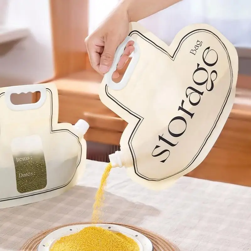 

Мешок для хранения зерна, большой диаметр, хорошая герметизация, экономия пространства, пищевой материал из полиэтилена, рисовые пшеничные бобы, бытовые кухонные инструменты для хранения