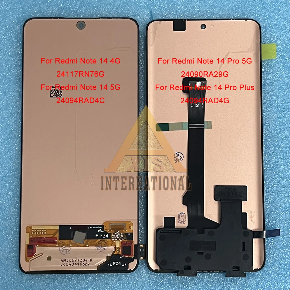 Écran Pour Redmi Note 14 Pro Plus 5G LCD + Vitre Tactile + Châssis Xiaomi Bleu - Téléphonie