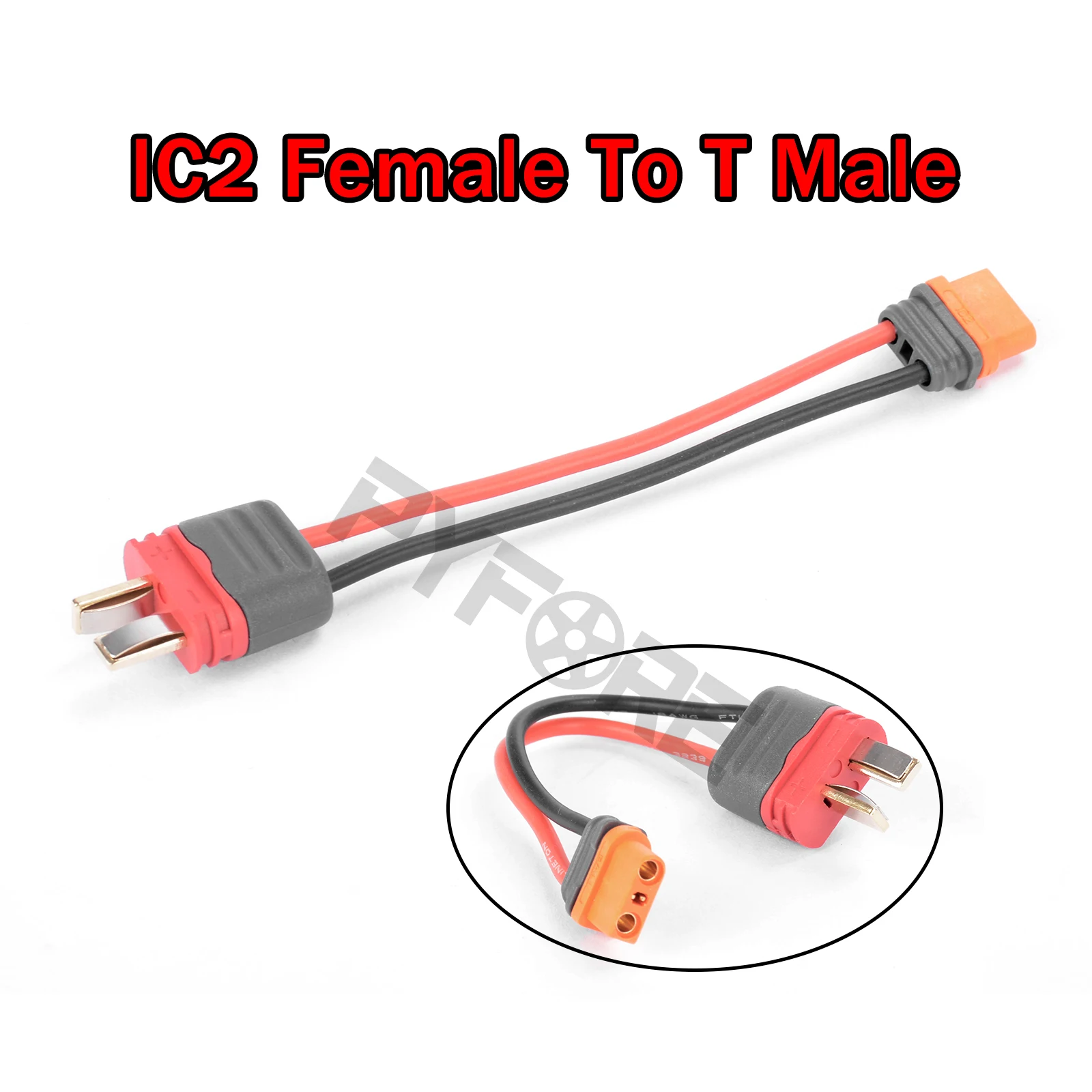 Demeras Set 4 Tipi Cavi Adattatori Da XT60 A T Plug – 2 Pezzi Per Tipo, 14AWG 10cm, Per Caricabatterie Lipo RC - 5