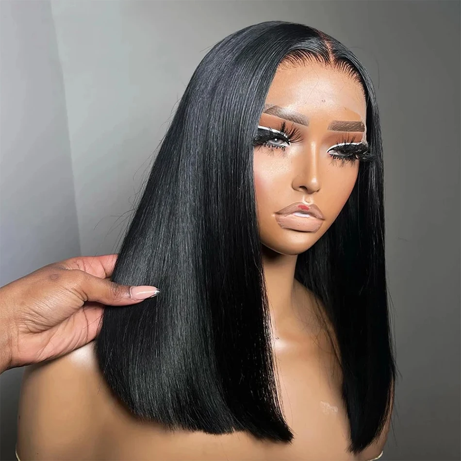 

13x4 Transparent Lace Frontal Wig 4X4 Short Bob Straight Human Hair Wigs Pre Plucked Wig Brazilian Remy Human Hair Wigs Bob Wig