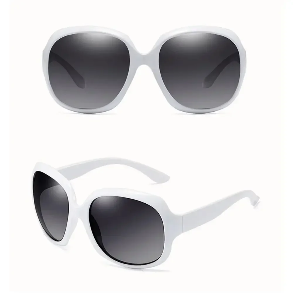 Chic Oversized Square UV400 Sunglasses with Elliptical Frame