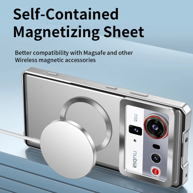 Shockproof Magnetic Translucent Matte Case with Anti-Fingerprint Aluminum Frame