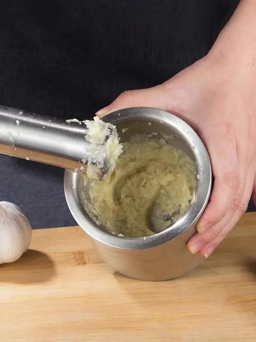 1pc 304 Stainless Steel Garlic Masher, Manual Mortar And Pestle Grinder For Making Garlic Paste, Crushed Herbs And Spices — view 6