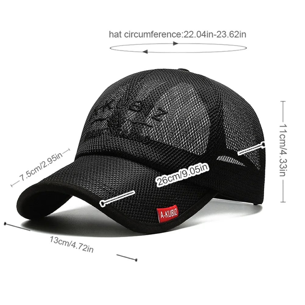 Outdoor Sunscreen Fashion Embroidered Women's Men's Summer Embroidered Letter Mesh Hunting Cap