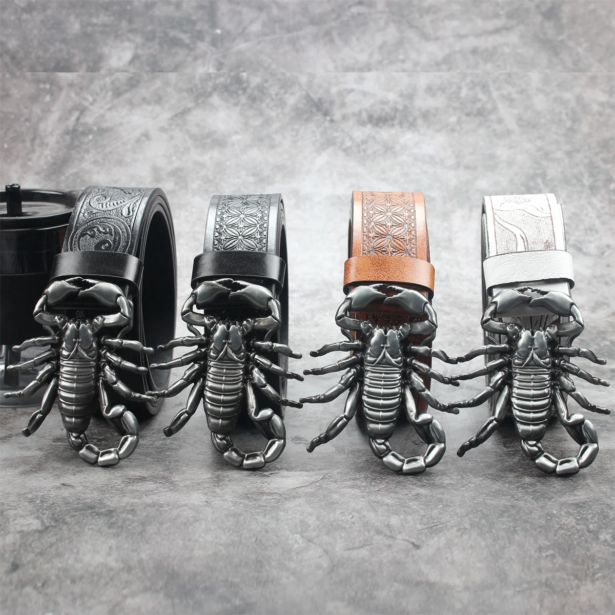 Black Head Big bull head 3.7cm wide men's and women's Western bull head denim style bull scalprendy belt smooth buckle