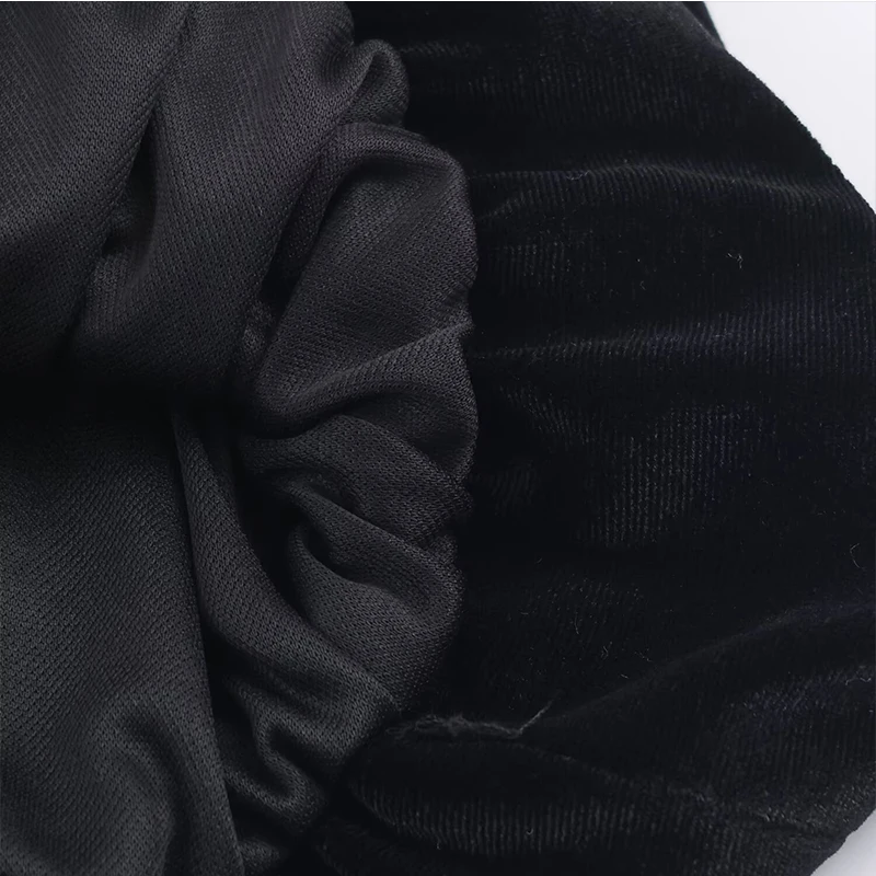 Women's Top New Summer Sleeveless Bow Decorative Black Velvet Top Sexy Personality Versatile Chic Elegant Short Tops ﻿