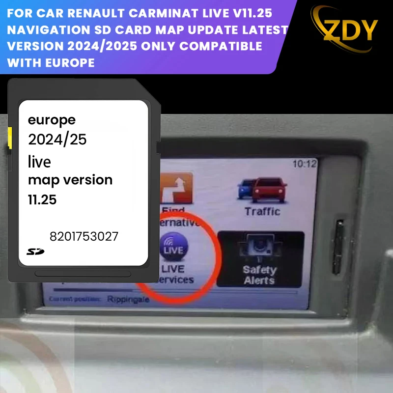 GPS Map Navigation SD Cards UPDATED VERSION v11.25 FOR RENAULT CARMINAT LIVE NAVIGATION Megane Clio Laguna