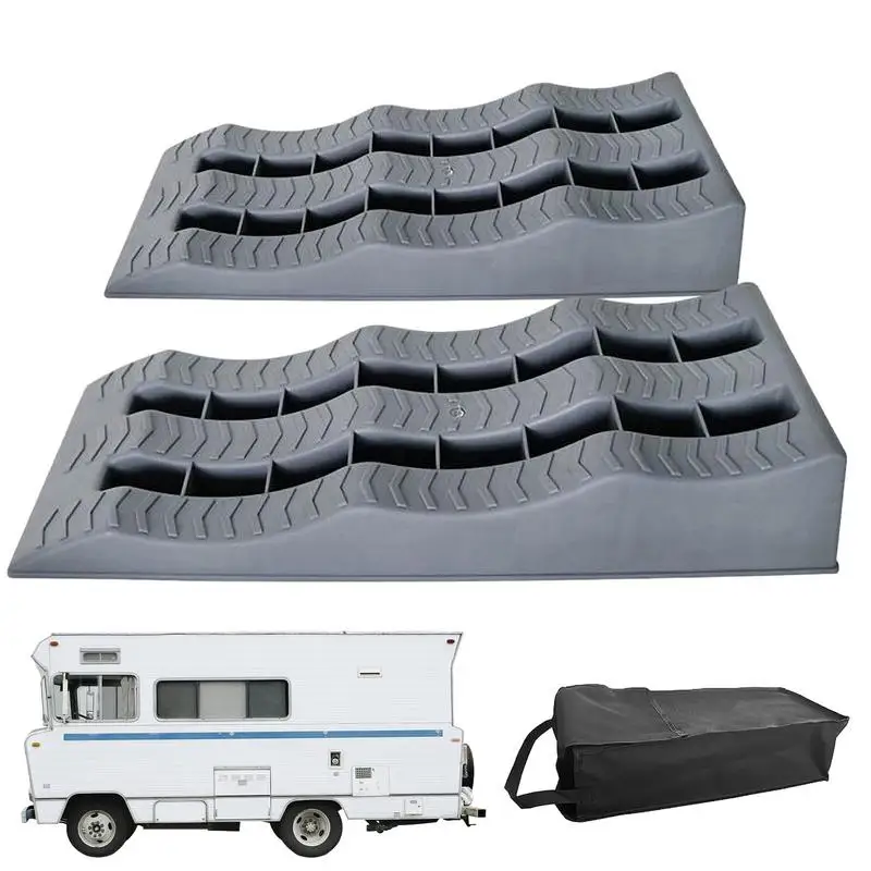 2Pcs RV Leveling Ramps Anti-Skid Camperss Tire Wheel Chocks Car ...