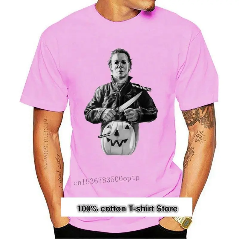 

Camiseta de Michael Myers para Halloween, camisa de manga corta de película de Horror, S-3Xl, fresca, color blanco nuevo