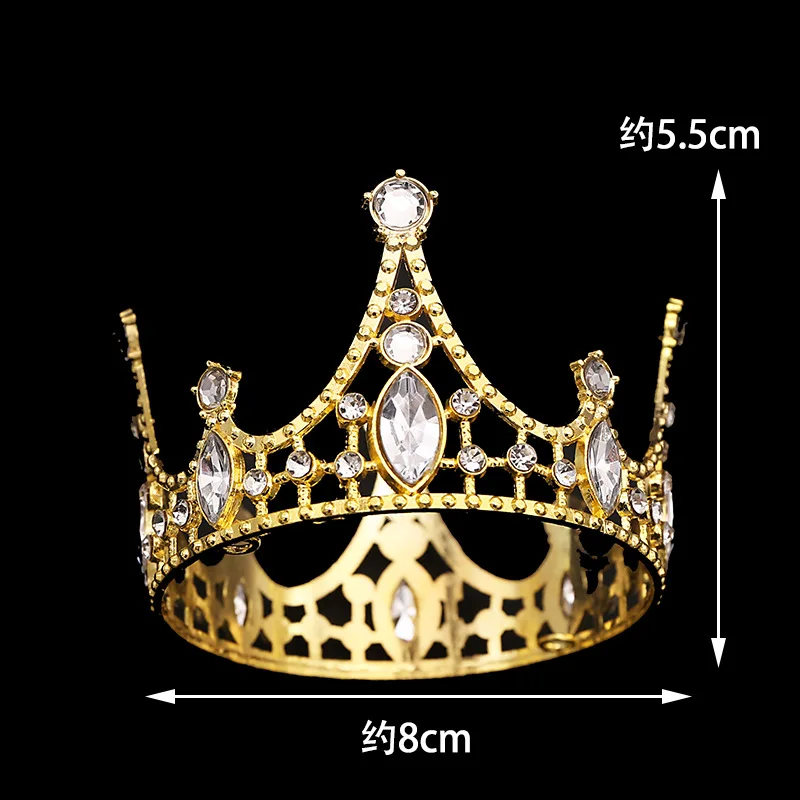 Girls Birthday Crowns Diadem Tiaras Jewelry Party Prom Cake Topper For Princess Theme Events