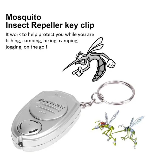 Forró 2022 1Db Mini Hordozható Kulcstartó Elektronikus Ultrahangos Visszaszorító A Kártevők Szúnyogához