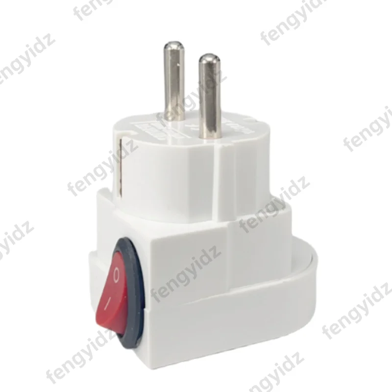 Fengyi Schuko 접지 남성 플러그 스위치 전기 여행 플러그 변환기 AC100 250V 10A/16A 플러그 및 소켓 스위치 켜기/끄기
