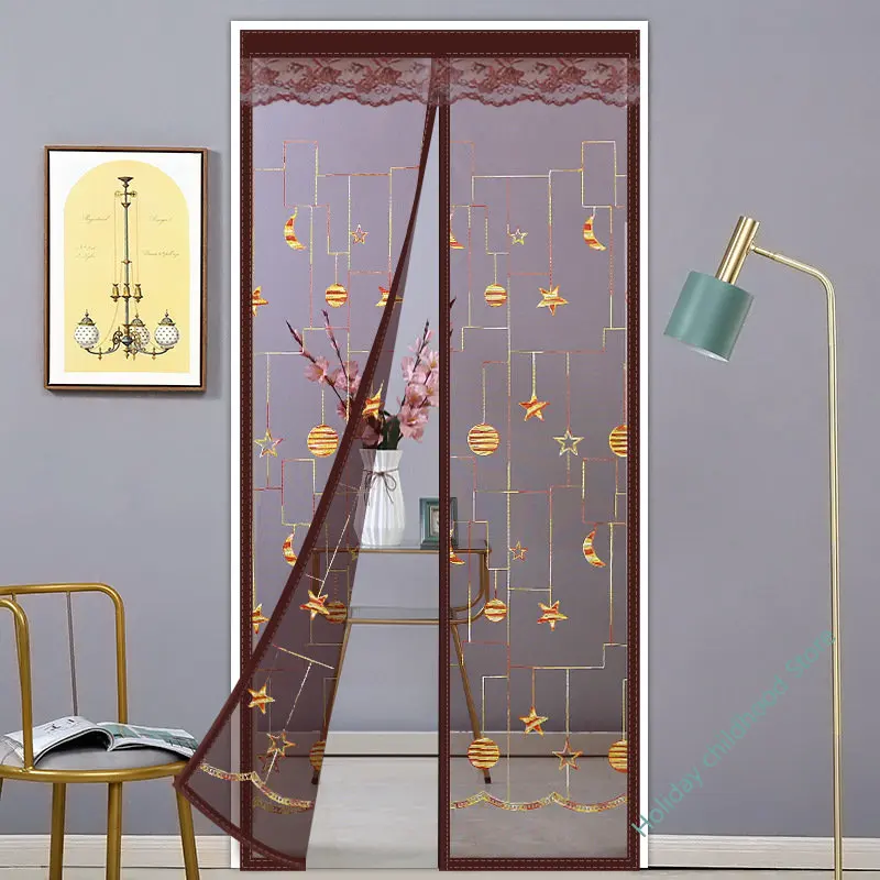 Door Curtain Summer Anti-mosquito Household Magnetic Screen Door Screen Magnet Pair Suction Partition Free Punch magnetic screen door curtain,anti mosquito door curtain,magnetic door curtain,mosquito net curtain,magnetic suction door curtain
