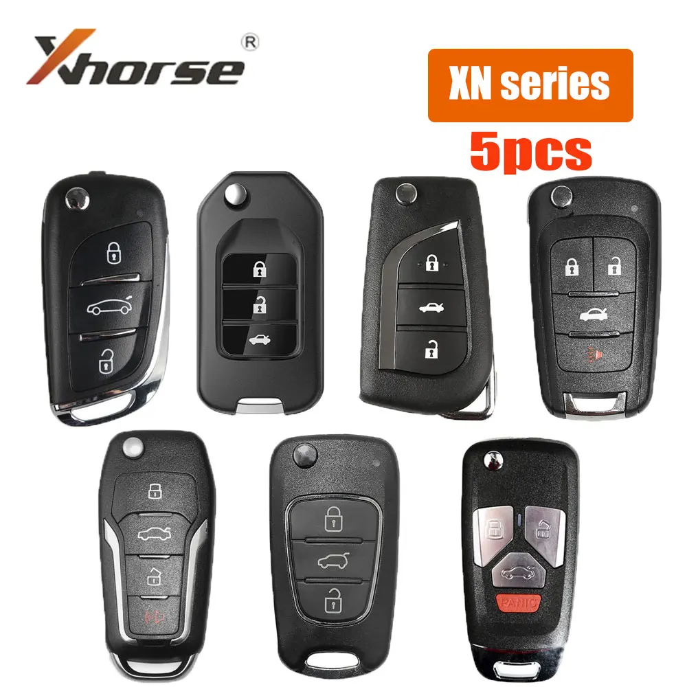 

Универсальный беспроводной дистанционный ключ Xhorse VVDI2, 5 шт., XNDS00EN/XNFO01EN/XNBU01EN/XNAU01EN для автомобиля Ford VW, работает с ключевым инструментом VDI