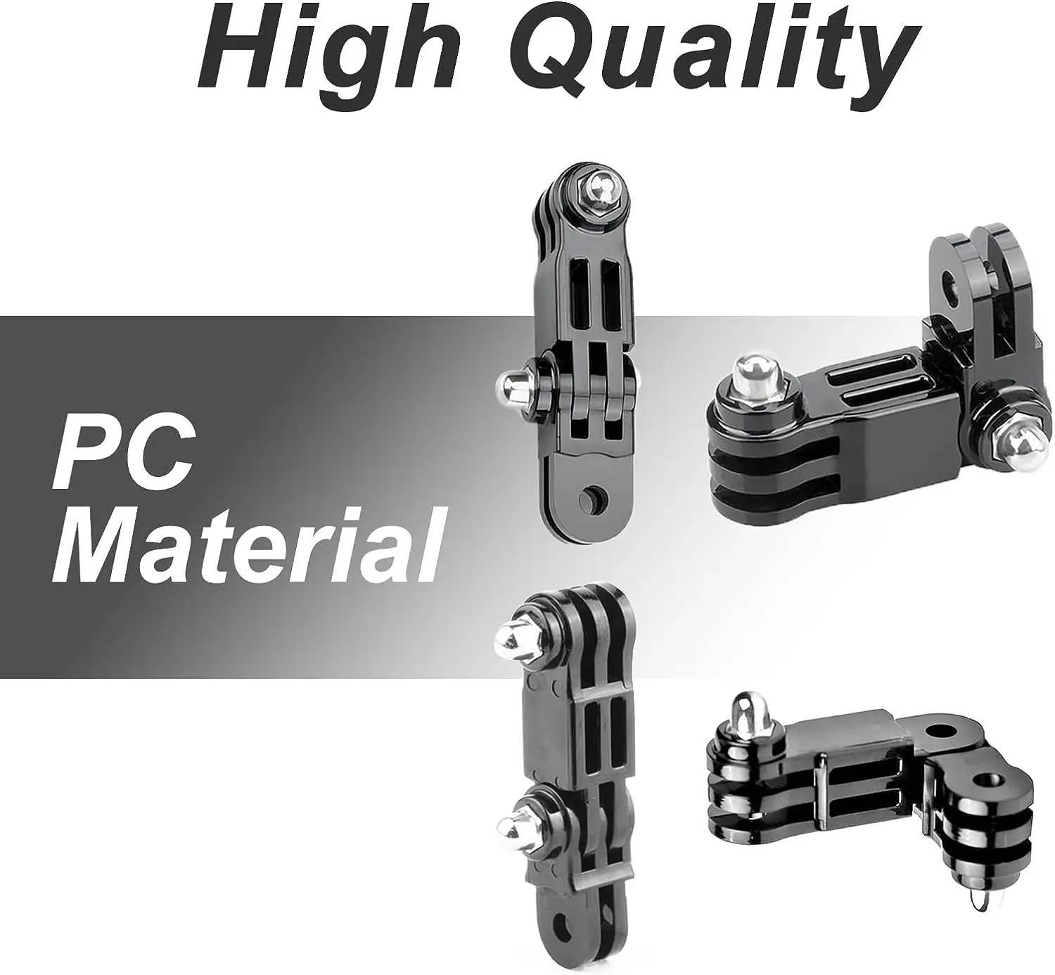 3-Way Adjustable Extension Pivot Arm Adapter for GoPro Hero 13 12 11 10 9 8 SJCAM SJ4000 AKASO Insta360 DJI OSMO Action Camera