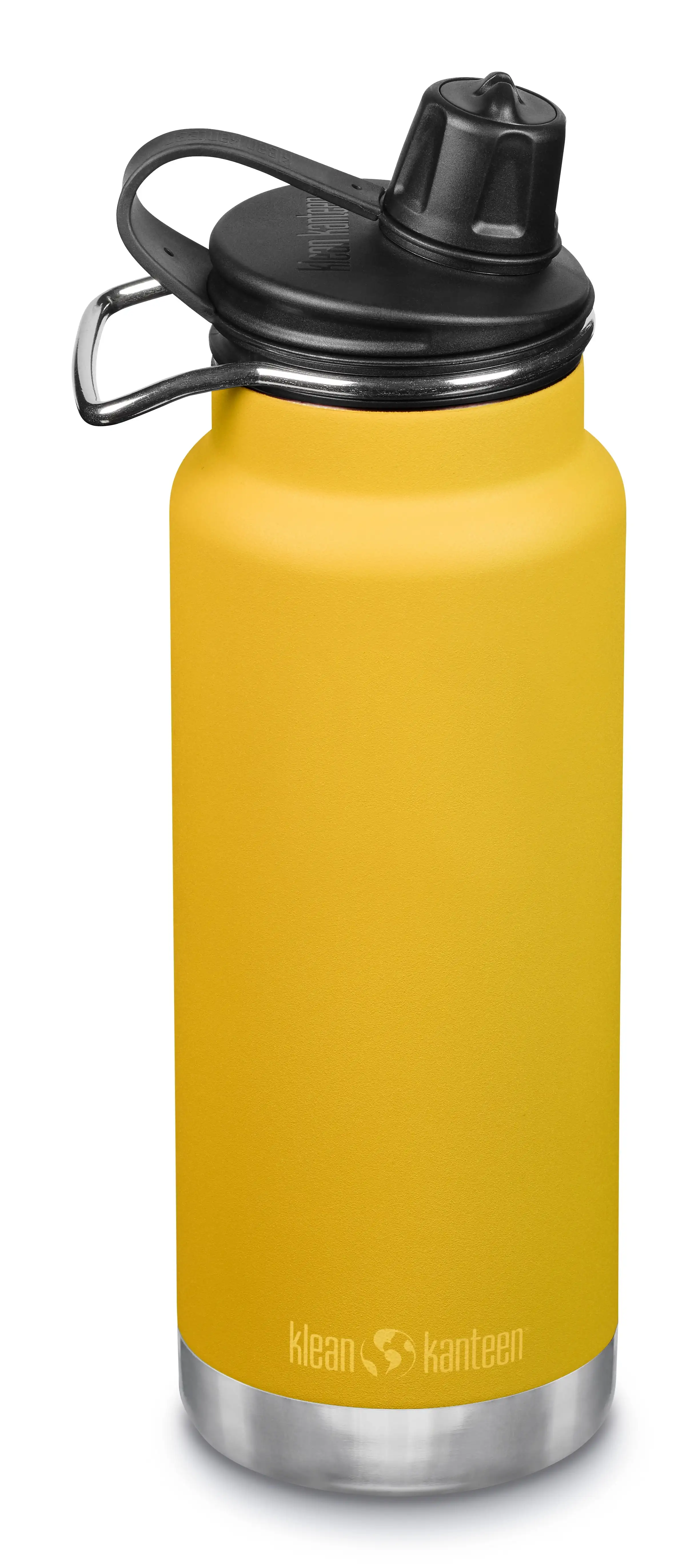 

Klean Kanteen 32 Fl Oz Stainless Steel Insulated Water Bottle Chug Cap Marigold Camp Kettle