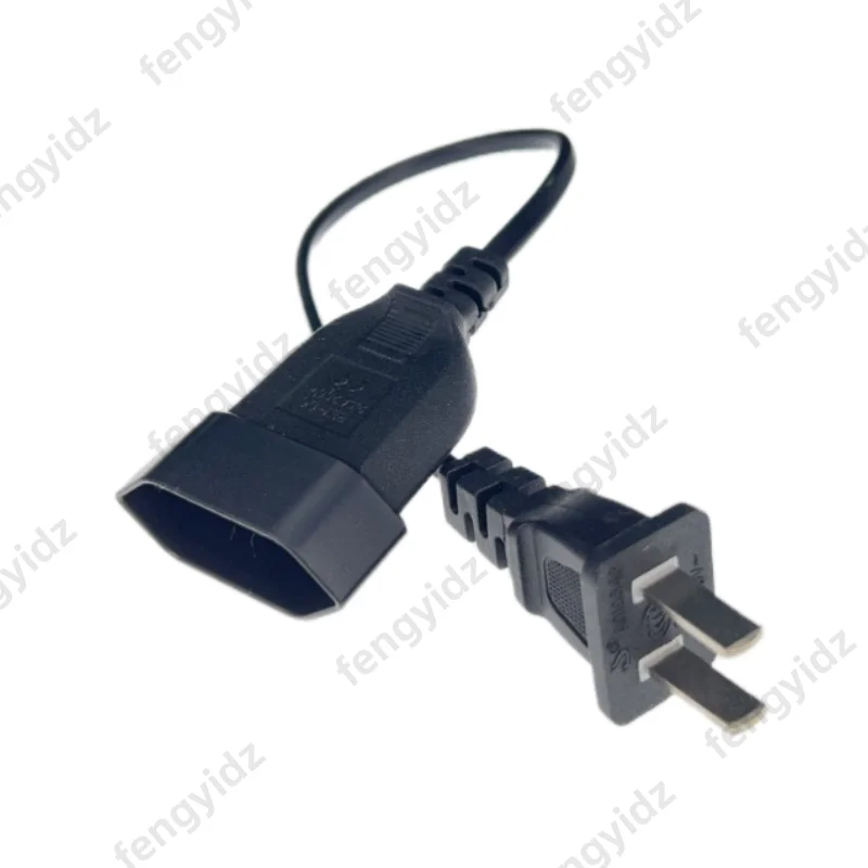 AC Power 2-Prong Male to European EU Female Extension Cord 1-15P to CEE7/16 Power Cable US Plug Euro Receptacle AC short Cord
