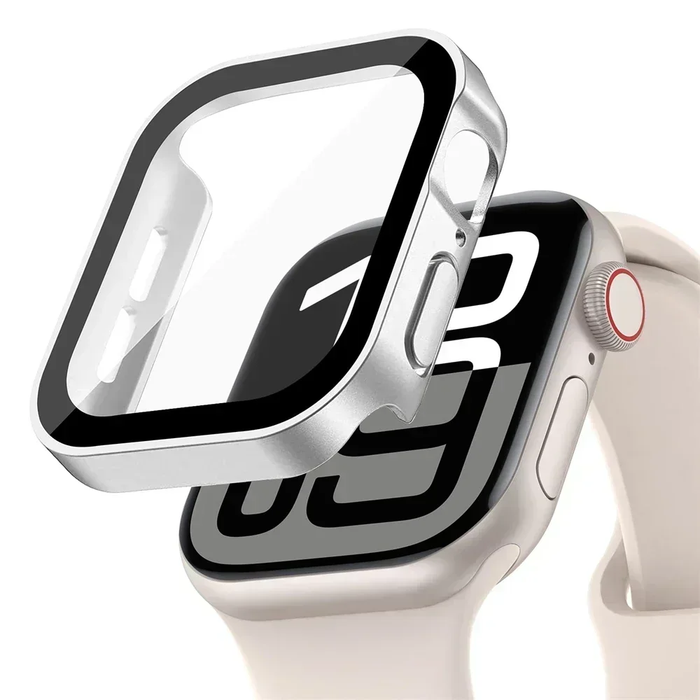 Premium Tempered Glass Bumper Cover for Apple Watch - Ultra Clear Screen Protector