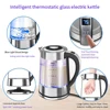 Intelligent Thermostatic Glass Electric Kettle 1.8L Household Boilng Water Multifunction 220V Automatic Power Off Insulation 2