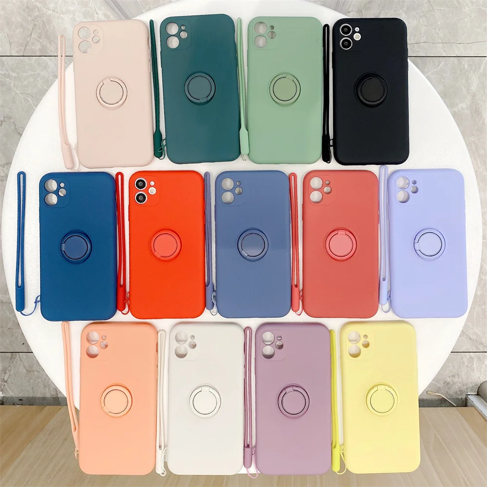 

Магнитный силиконовый чехол для iPhone 13, 12, 11 Pro Max, XS, X, XR, 7, 8 Plus, iPhone13, 13Pro, 12Pro, мягкий чехол с кольцом-держателем и подставкой