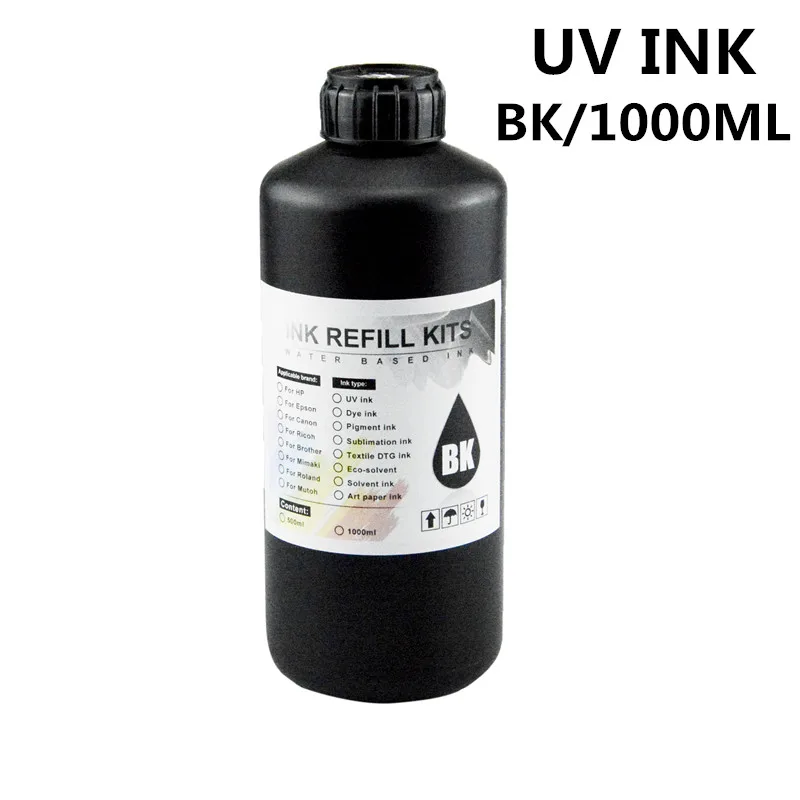 1000ML UV Hard Ink for Epson XP600 TX800 XP-600 L800 L805 L1800 R290 R300 1390 1400 1410 1430 DX5 DX7 DX10 Printer