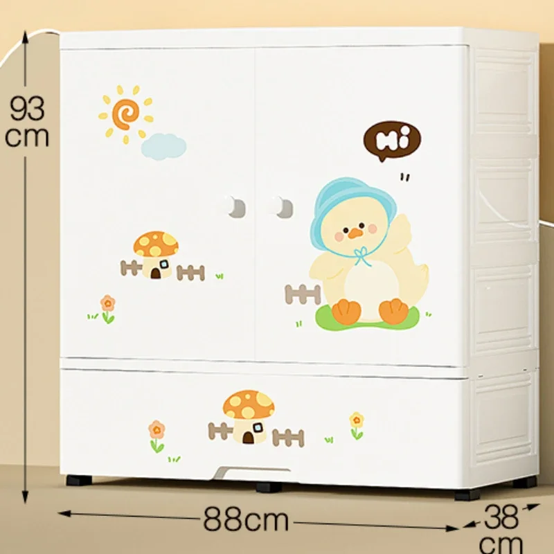 Cute Shelf Wardrobes Closet Kids Bedroom Baby Storage Organizer Hangers Dressers Meuble De Rangement Modern Furniture CY50CW