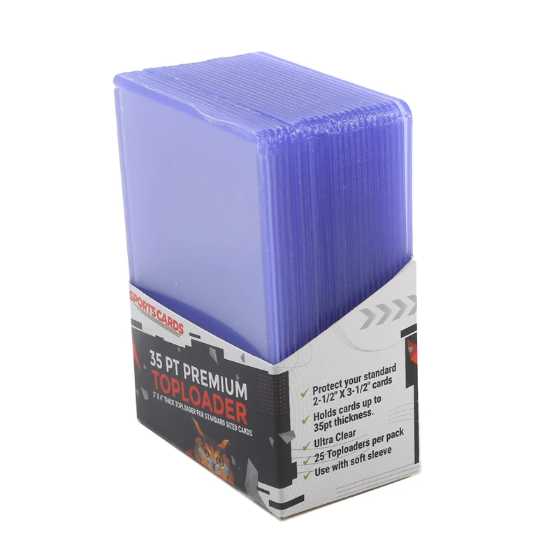 Card Sleeves 25pcs Hard Plastic Card Sleeves Waterproof Collector Card Holder Storage Bag