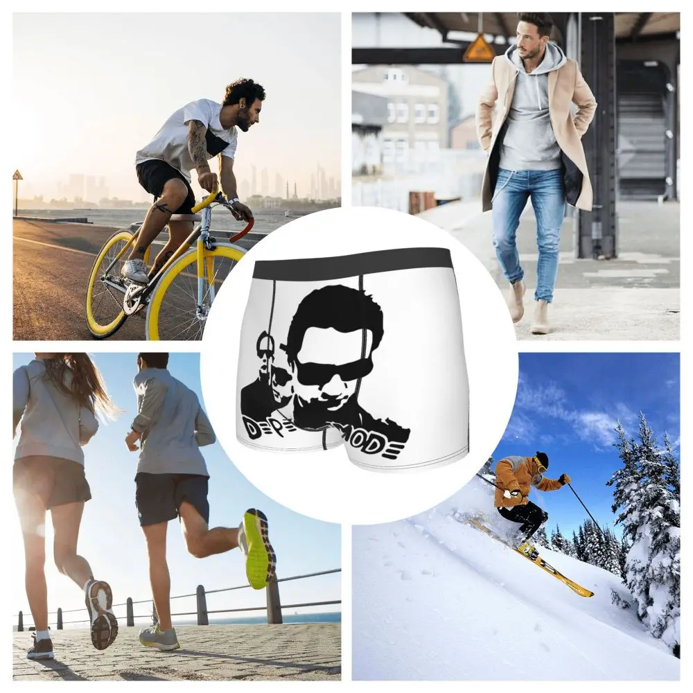 Custom Electronic Rock Depeche Cool Mode Boxers Shorts Men Briefs Underwear Cool Underpants