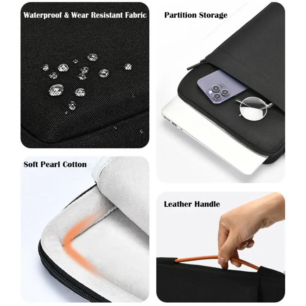 Water-Resistant Shockproof Laptop Sleeve with Large Capacity
